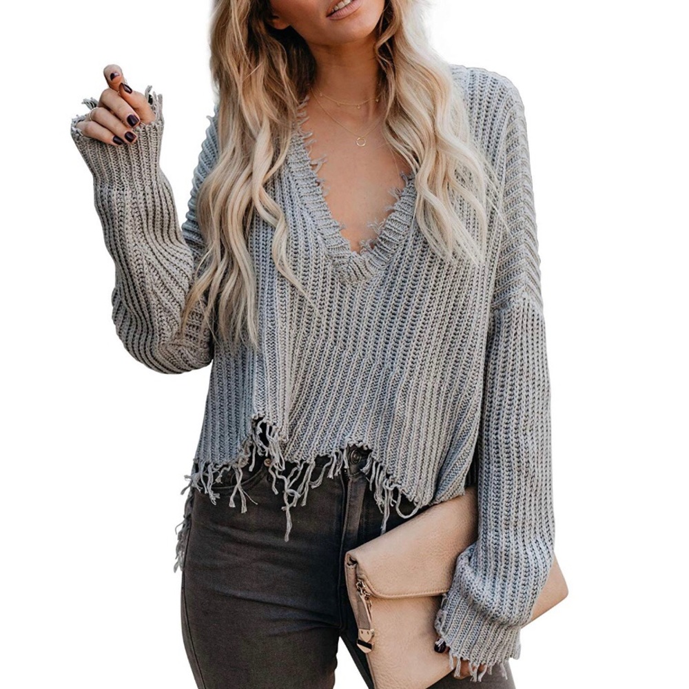 ✦NWT Oversized Knit Grey Sweater✦